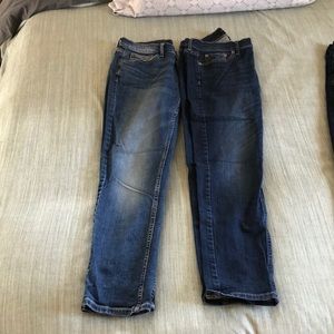 2 pairs- Banana republic girlfriend Jean size 27